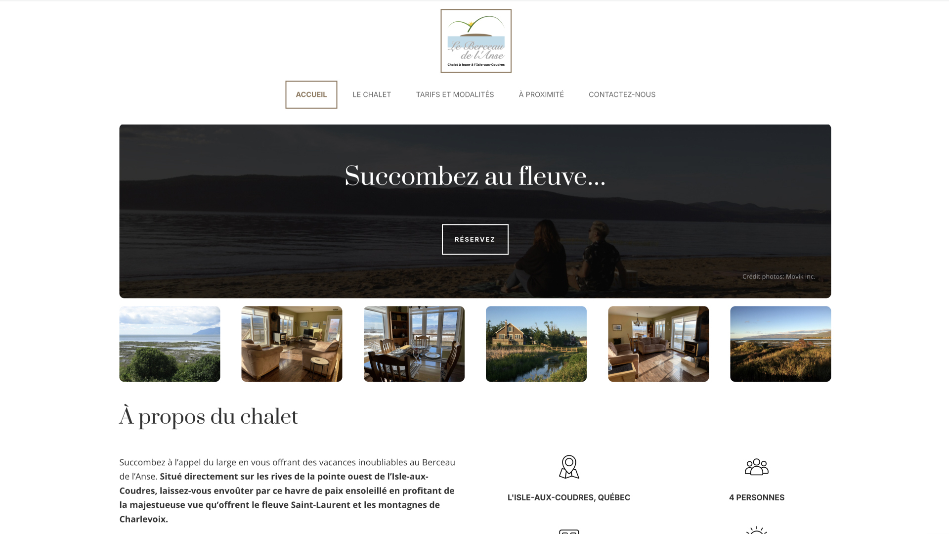 Page d’accueil - Design moderne et épuré